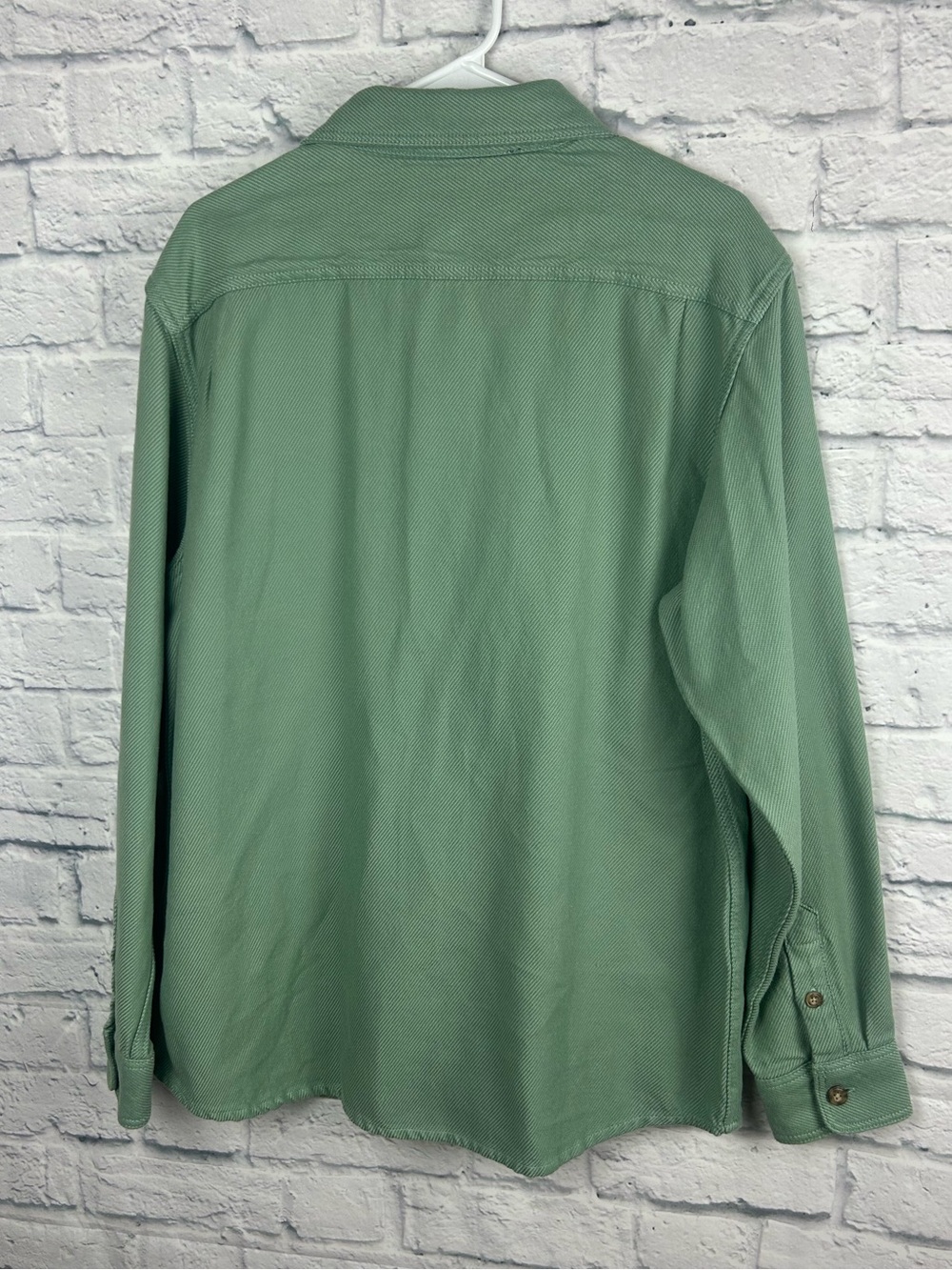 Old Navy Green Cotton Twill Utility Shirt Jacket Shacket Button Front Large - Picture 6 of 6